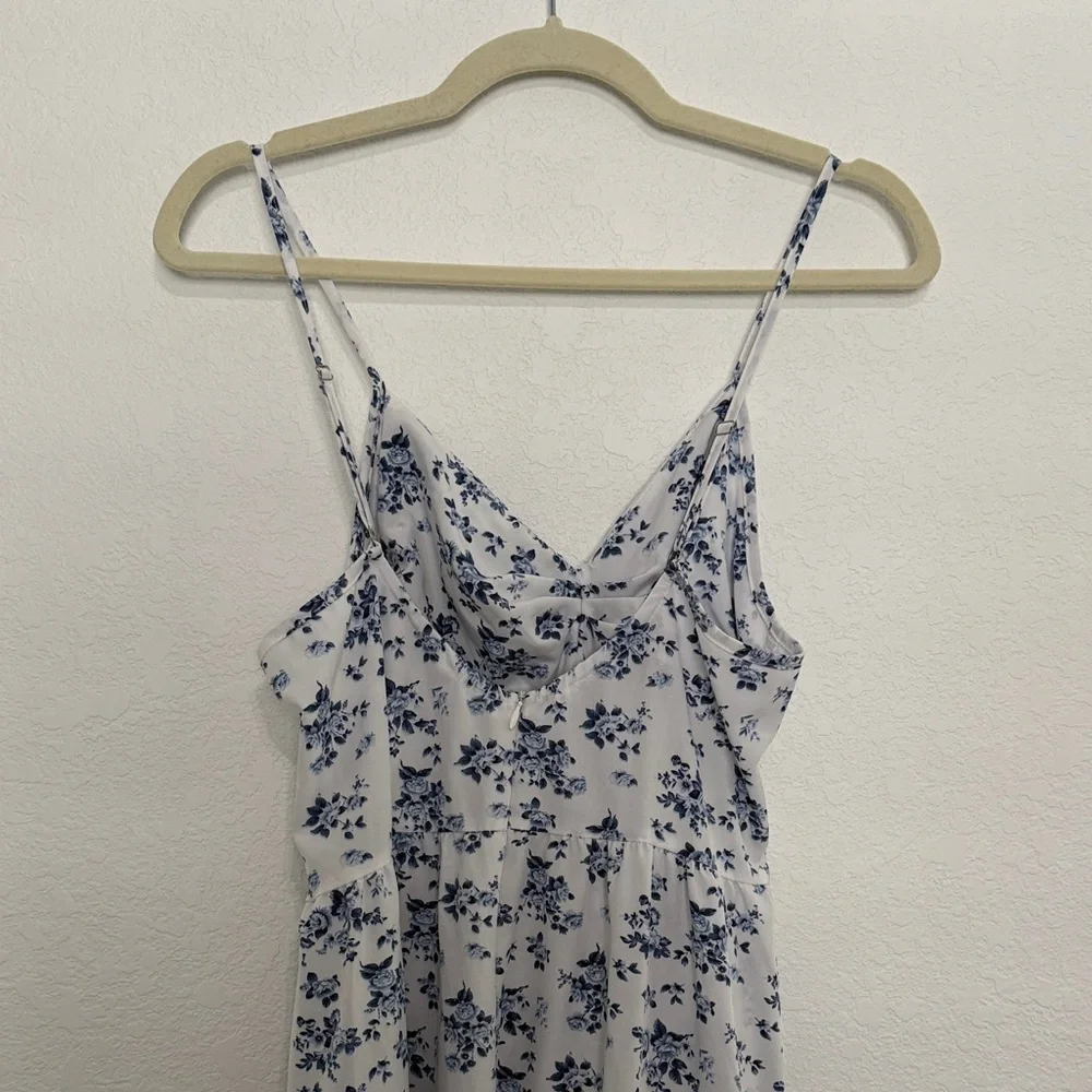 SHEIN Blue Floral Maxi Dress Large - Picture 6 of 9